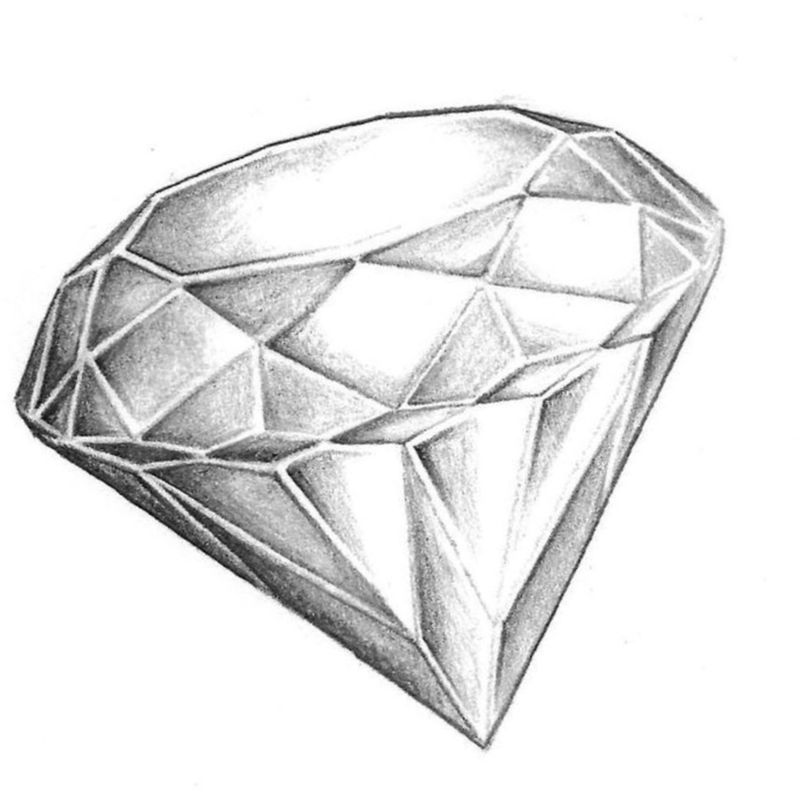 Картинки для срисовки алмаз (16 фото)
