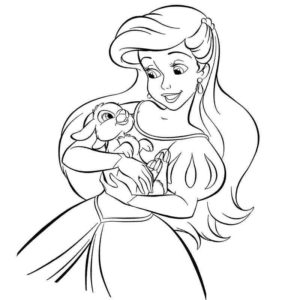 Ариэль с кроликом