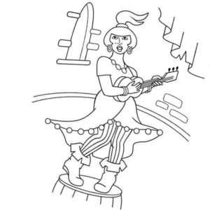 атаманша играет на гитаре из мф бременские музыканты