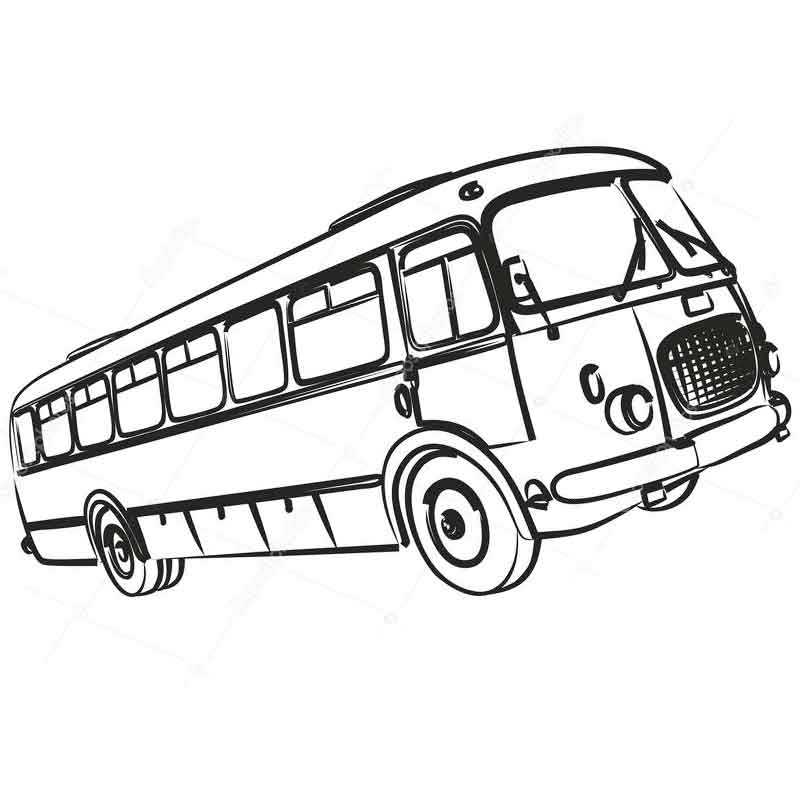 Раскраски автобус 54 фото