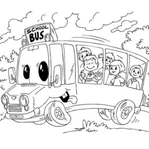Автобус едет в школу