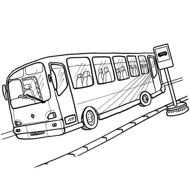 Автобус на остановке