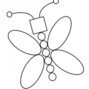 бабочка из геометрических фигур
