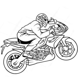 Байкер на мотоцикле