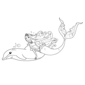 барби русалка Мерлия и дельфин