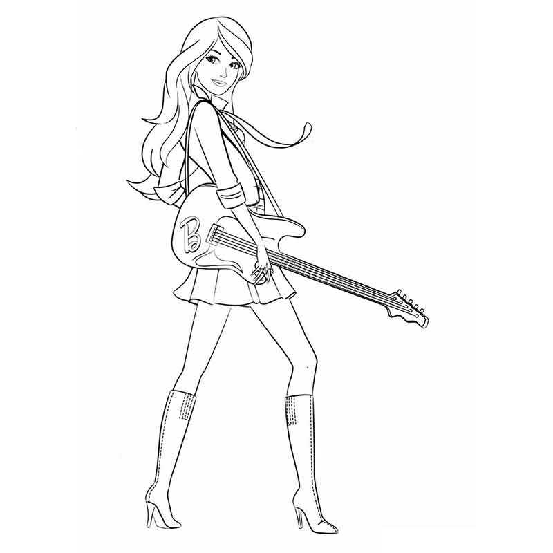Барби с гитарой