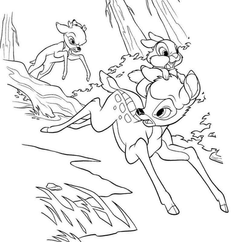 Бэмби с Топтуном убегают от Фэлин