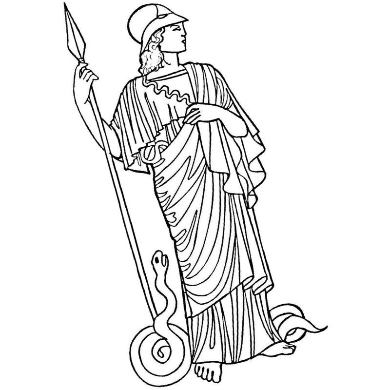 богиня древней Греции могучая Афина