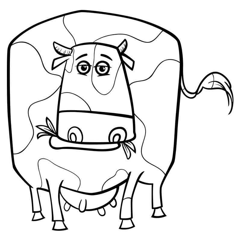 Онлайн раскраски животные - Корова