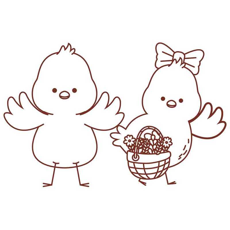 Раскраска Курица и цыплята