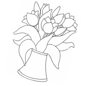 букет тюльпанов в вазе