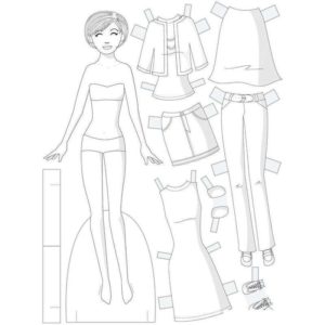 бумажная кукла и бумажная одежда
