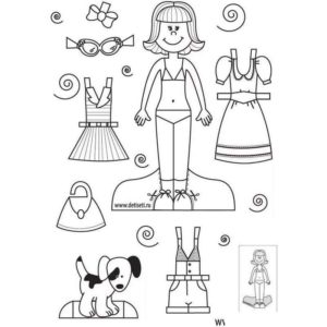 бумажная кукла и выбор одежды