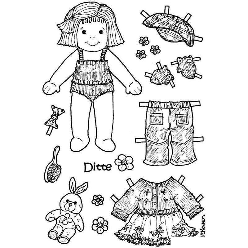 бумажная кукла маленькая девочка