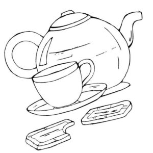 чайный сервиз чайник и чашка
