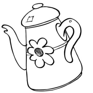 чайник с цветком