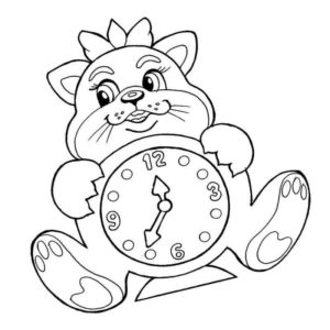 часы в виде кошки