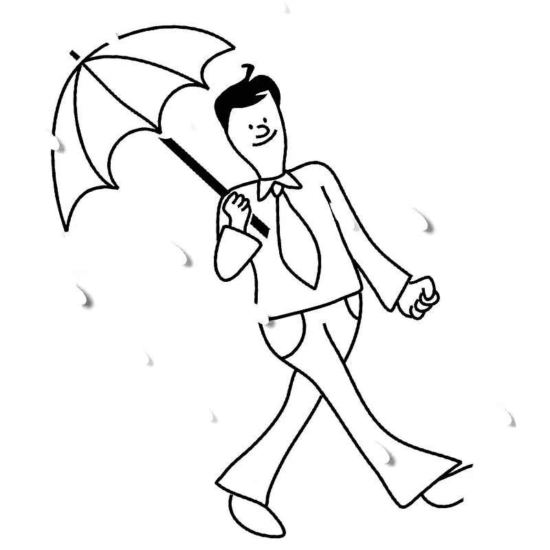 человек и зонтик