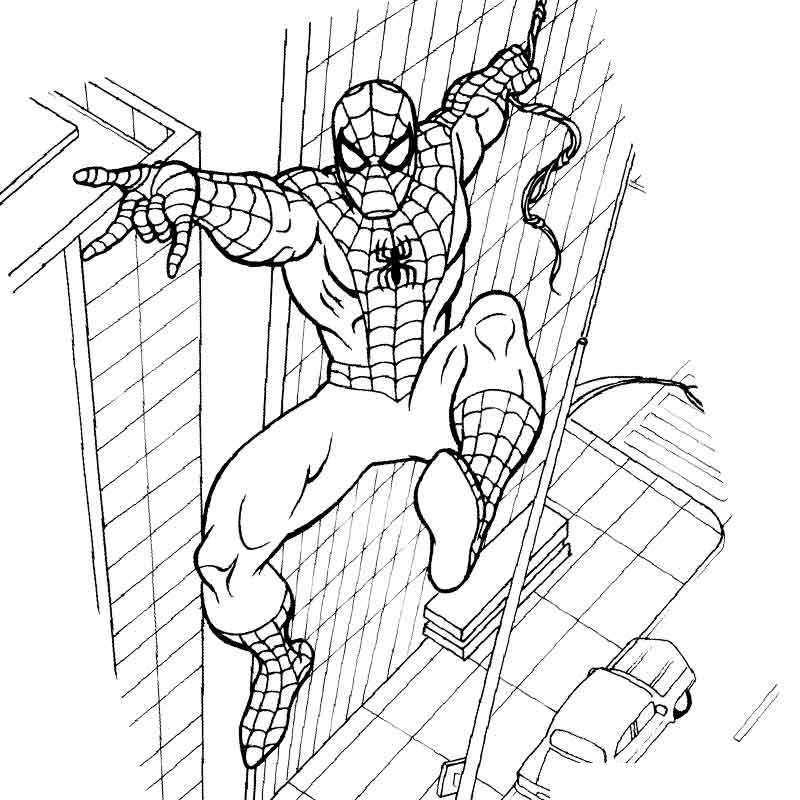 Новый Человек-паук в прыжке