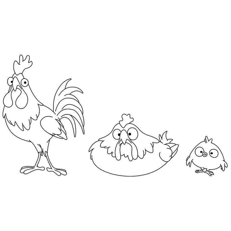 Цыпленок с мамой и папой