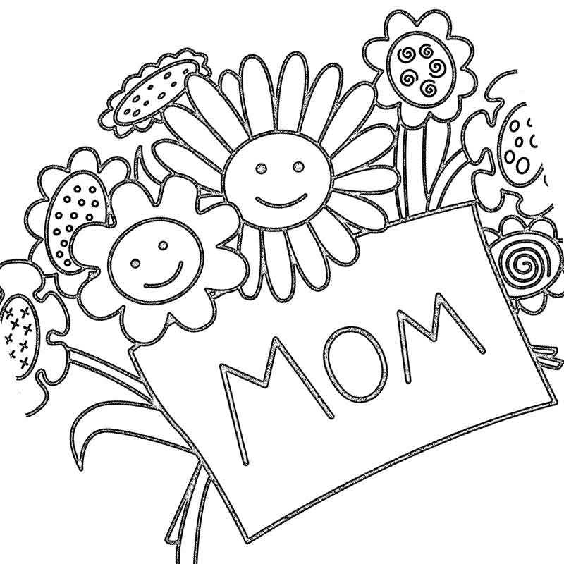 Цветочная открытка для мамы на 8 марта