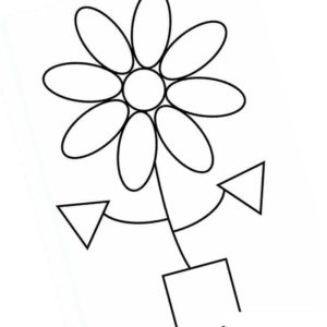 цветок из геометрических фигур