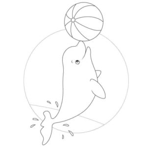 Дельфин с мячиком