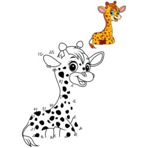 Детеныш жирафа по номерам