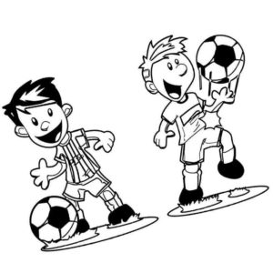 дети играющие в футбол