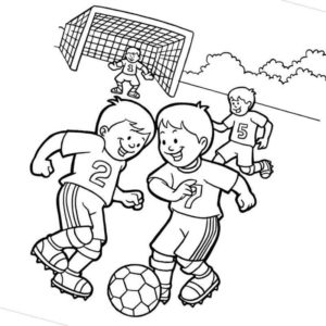 Дети играют в футбол