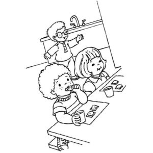 дети в столовой детский сад