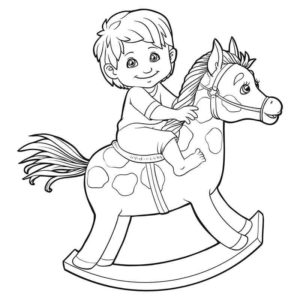 Детская лошадка качалка