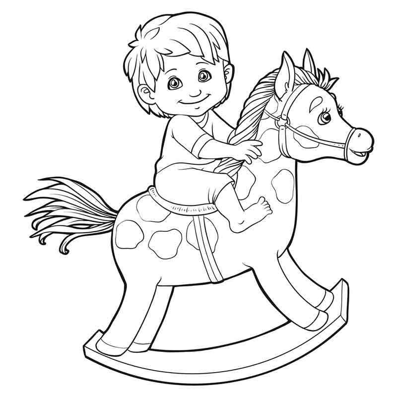 Детская лошадка качалка