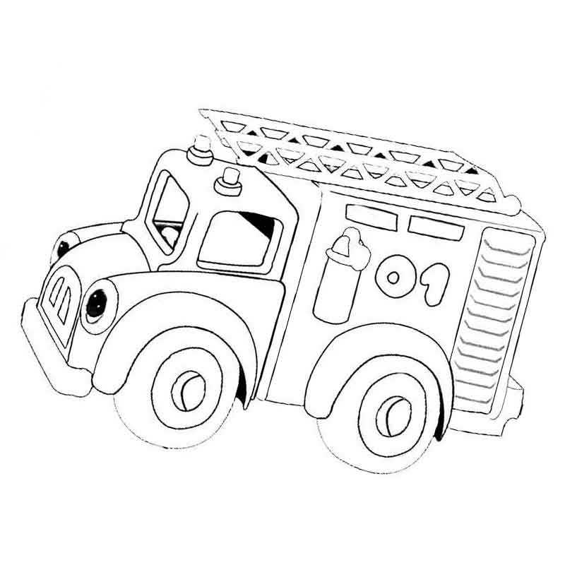 Раскраска Пожарная машина | Раскраски для детей 3 лет и старше. Раскраски для ребенка трёх лет