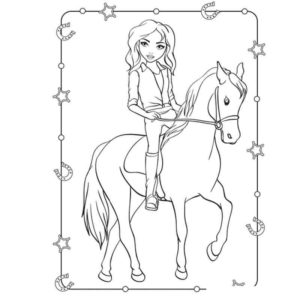 Девчонка верхом на лошадке