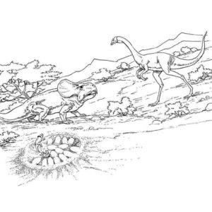 Динозавры перед дракой