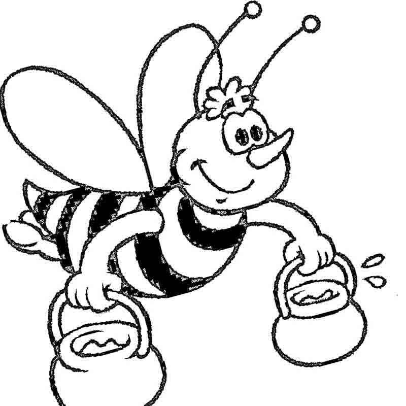 Пчела Раскраска