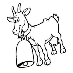 домашние животные коза с колоколом