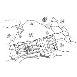 домик в снегу зимняя сказка