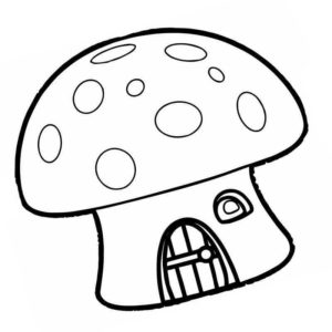 домик внутри гриба