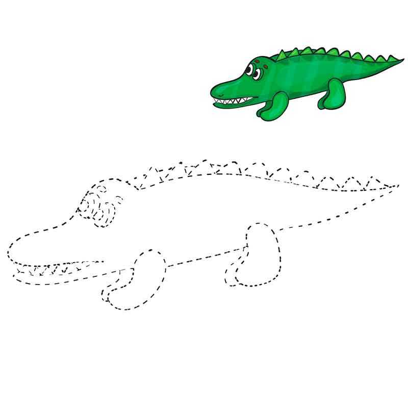 Дорисуй крокодила