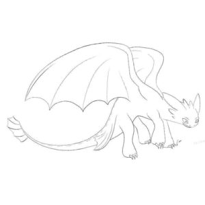дракон Беззубик и поврежденный хвост