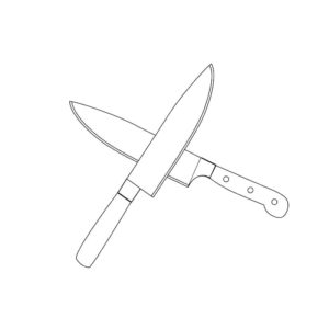 два кухонных ножа