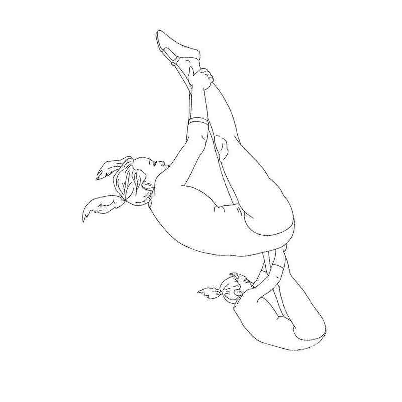 Раскраска гимнастка