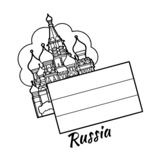 Флаг России и кремль