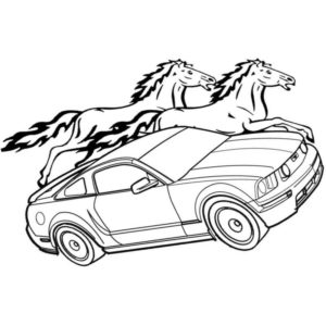 Форд Мустанг и лошади
