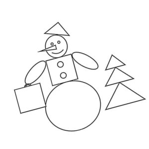 геометрические фигуры для снеговика