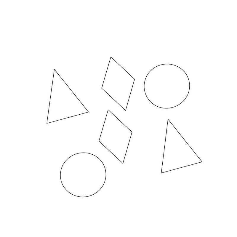 геометрические фигуры треугольник ромб и круг