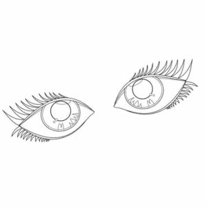 глаза и накрашенные ресницы