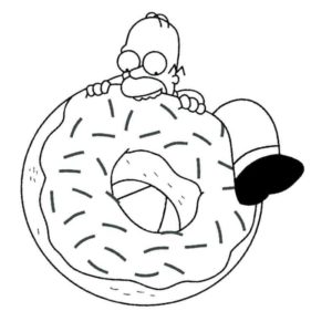 Гомер и большой пончик